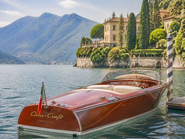Chris-Craft Capri luxury boat charter Lake Como